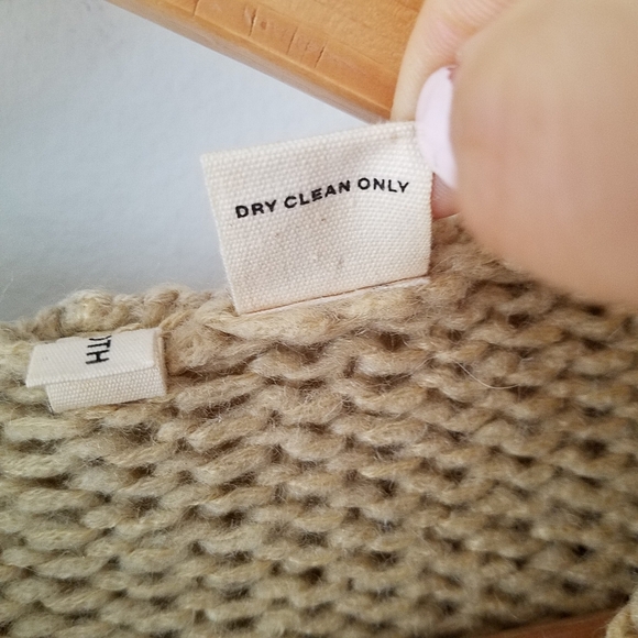 Anthropologie Moth Knit Wool Blend Hooded Cardigan Sweater Medium - Picture 11 of 11